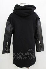 画像3: HELL CAT PUNKS / ボアフードライダースコート  ブラック H-26-03-25-030-PU-CO-KB-ZTC078 (3)