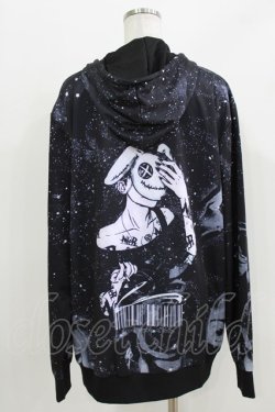 画像3: NieR Clothing / 総柄ZIPパーカー F 黒 H-26-03-25-034-PU-TO-KB-ZH