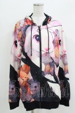 画像1: NieR Clothing / 総柄ZIPパーカー   H-26-03-25-035-PU-TO-KB-ZH (1)