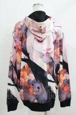 画像3: NieR Clothing / 総柄ZIPパーカー   H-26-03-25-035-PU-TO-KB-ZH (3)