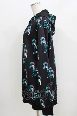 画像2: NieR Clothing / 総柄プルパーカー  黒×ONEくん H-26-03-25-037-PU-TO-KB-ZH