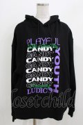 Candy Stripper / PLAYFUL SWEAT HOODIE  ブラック H-26-03-25-040-PU-TO-KB-ZH