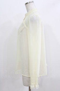 画像2: Emily Temple cute / スタンドカラージョーゼットブラウス  アイボリー H-26-03-25-042-ET-BL-KB-ZH