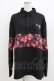 画像1: NieR Clothing / プリント切替ブラウス  黒×チェリープリント H-26-03-25-043-PU-BL-KB-ZH (1)