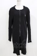 NieR Clothing / リブロングパーカー  ブラック H-26-03-25-044-PU-TO-KB-ZH