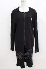 画像1: NieR Clothing / リブロングパーカー  ブラック H-26-03-25-044-PU-TO-KB-ZH (1)