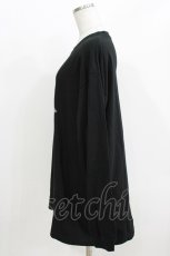 画像2: NieR Clothing / プリントLONG CUTSEW XL ブラック/がおまる H-26-03-25-046-PU-TO-KB-ZH (2)