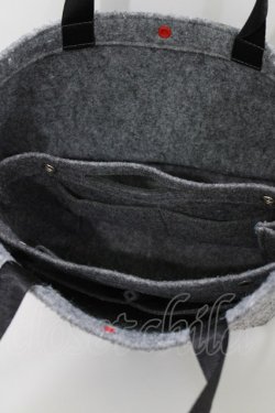 画像3: NieR Clothing / バッグインバッグ付バッグ  グレー H-26-03-25-050-PU-BG-KB-ZH