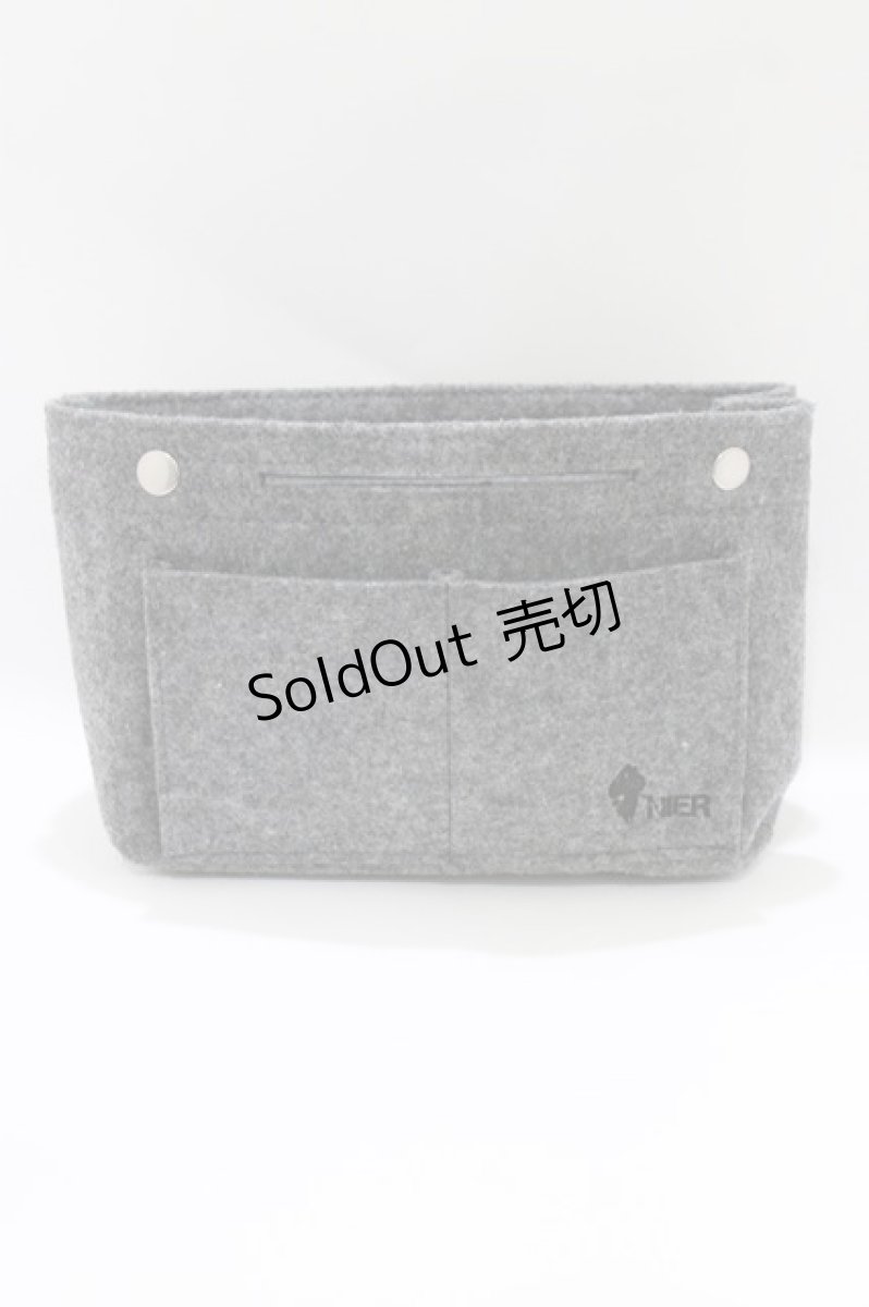 画像4: NieR Clothing / バッグインバッグ付バッグ  グレー H-26-03-25-050-PU-BG-KB-ZH (4)