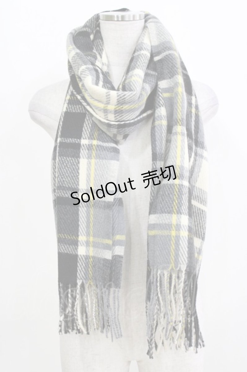 画像1: NieR Clothing / チェックストール  グレー H-26-03-25-053-PU-ZA-KB-ZT667 (1)