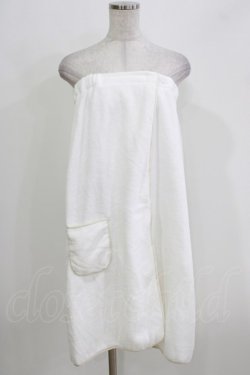 画像1: NieR Clothing / ターバン付き巻くバスタオル  白 H-26-03-25-054-PU-ZA-KB-ZH