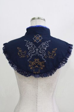 画像2: Ozz oneste / チャイナボタンつけ襟  紺 H-26-03-25-062-OO-ZA-KB-ZH