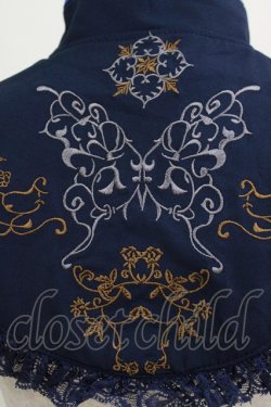 画像3: Ozz oneste / チャイナボタンつけ襟  紺 H-26-03-25-062-OO-ZA-KB-ZH