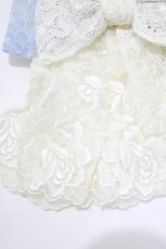 画像2: MR corset / レースリボンカフス  オフ×サックス H-26-03-25-065-PU-ZA-KB-ZH (2)