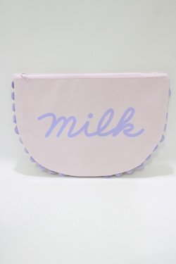 画像1: MILK / ラウンドポーチ  ピンク H-26-03-25-078-ML-ZA-KB-ZH