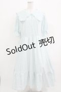 m petit by misako / AM*ギンガムCHKワンピース 3L サックス H-26-03-25-007-LO-OP-KB-ZH