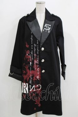 画像1: SEX POT ReVeNGe / 合皮切替ロングジャケット M 黒 H-26-03-25-011-SP-JA-KB-ZH