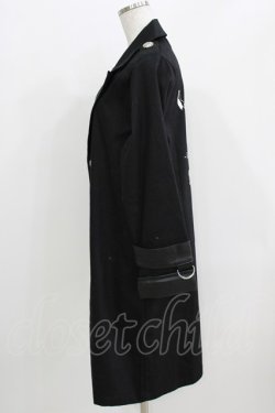 画像2: SEX POT ReVeNGe / 合皮切替ロングジャケット M 黒 H-26-03-25-011-SP-JA-KB-ZH