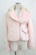 Candy Stripper / HEART FUR ライダース M ピンク H-26-03-25-017-PU-JA-KB-ZH