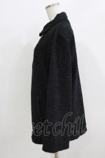 画像2: NieR Clothing / ラメツイードジャケット  黒 H-26-03-25-021-PU-JA-KB-ZH (2)