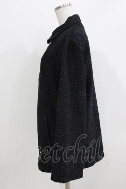 画像2: NieR Clothing / ラメツイードジャケット  黒 H-26-03-25-021-PU-JA-KB-ZH