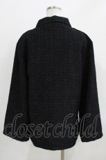 画像3: NieR Clothing / ラメツイードジャケット  黒 H-26-03-25-021-PU-JA-KB-ZH (3)