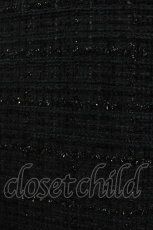 画像4: NieR Clothing / ラメツイードジャケット  黒 H-26-03-25-021-PU-JA-KB-ZH (4)