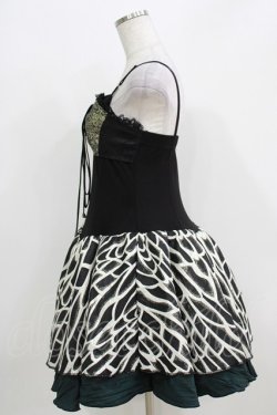 画像2: Qutie Frash / キャミワンピース  黒×緑 H-26-03-25-003-QU-OP-KB-ZH