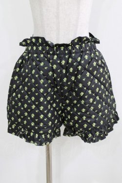 画像1: Candy Stripper / TINY ROSE QUILTING SHORTS 2 ブラック H-26-03-25-024-PU-PA-KB-ZH
