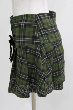 画像2: KILL STAR / Dark Canopy Pleated Skirt S グリーン H-26-03-25-025-SL-SK-KB-ZH