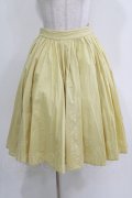 Jane Marple Dans Le Salon / コットンギャザースカート  イエロー H-26-03-27-023-JM-SK-KB-ZH