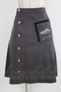 Jane Marple Dans Le Salon / The good oldのCar EMBポケットスカート  ミックスグレイ×ネイビー H-26-03-27-024-JM-SK-KB-ZH