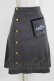 画像1: Jane Marple Dans Le Salon / The good oldのCar EMBポケットスカート  ミックスグレイ×ネイビー H-26-03-27-024-JM-SK-KB-ZH (1)