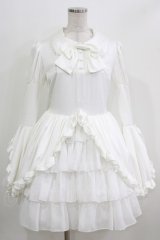 ATELIER PIERROT / Frilly Ribbon Belle Dress  ホワイト H-26-03-27-003-EL-OP-KB-ZH