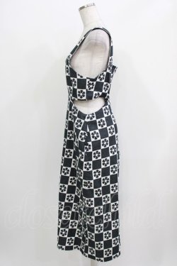 画像2: Candy Stripper / FLOWER CHECKEDワンピース  ブラック H-26-03-27-027-PU-OP-KB-ZH