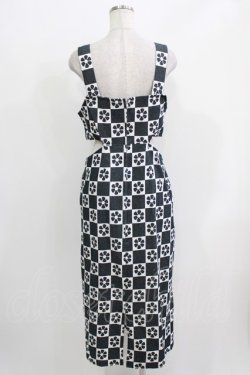 画像3: Candy Stripper / FLOWER CHECKEDワンピース  ブラック H-26-03-27-027-PU-OP-KB-ZH