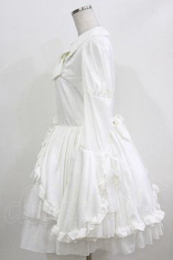 画像2: ATELIER PIERROT / Frilly Ribbon Belle Dress  ホワイト H-26-03-27-003-EL-OP-KB-ZH