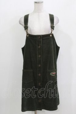 画像1: Candy Stripper / CND CORDUROY JUMPER SKIRT 2 カーキ H-26-03-27-028-PU-OP-KB-ZH
