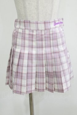 画像1: TRAVAS TOKYO / Check pleated skirt  ラベンダーピンク H-26-03-27-029-PU-SK-KB-ZH