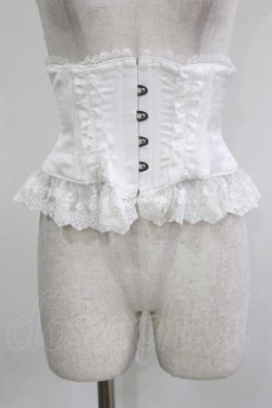 画像1: ATELIER PIERROT / フリルレースショートコルセット 1 ホワイト H-26-03-27-030-EL-ZA-KB-ZH