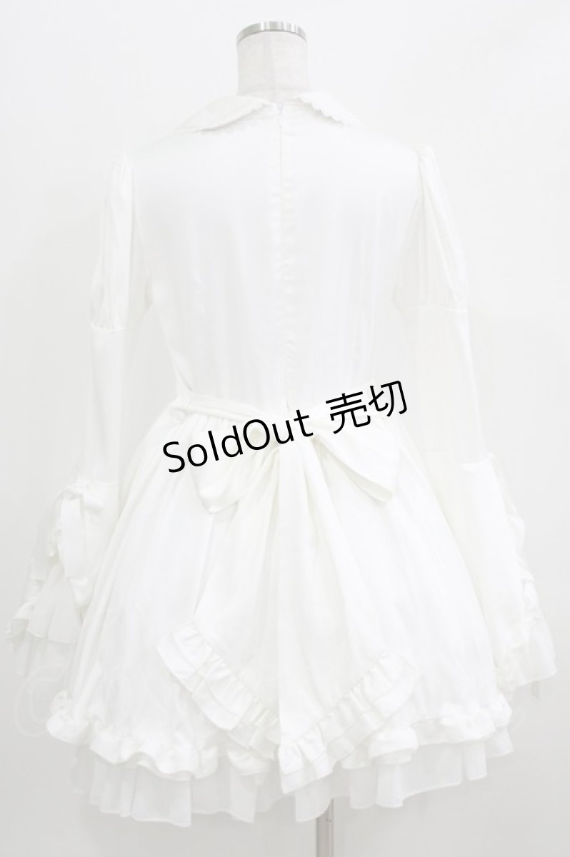 画像3: ATELIER PIERROT / Frilly Ribbon Belle Dress  ホワイト H-26-03-27-003-EL-OP-KB-ZH (3)
