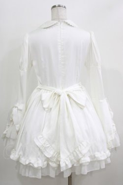 画像3: ATELIER PIERROT / Frilly Ribbon Belle Dress  ホワイト H-26-03-27-003-EL-OP-KB-ZH