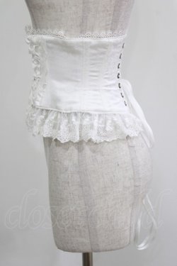 画像2: ATELIER PIERROT / フリルレースショートコルセット 1 ホワイト H-26-03-27-030-EL-ZA-KB-ZH