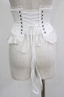 画像3: ATELIER PIERROT / フリルレースショートコルセット 1 ホワイト H-26-03-27-030-EL-ZA-KB-ZH