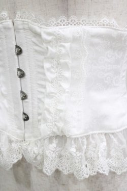 画像4: ATELIER PIERROT / フリルレースショートコルセット 1 ホワイト H-26-03-27-030-EL-ZA-KB-ZH