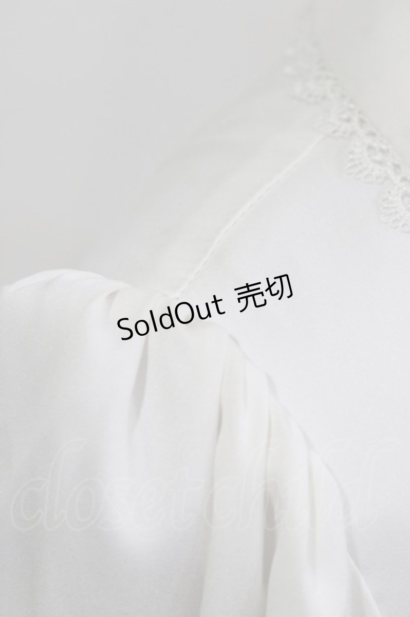 画像5: ATELIER PIERROT / Frilly Ribbon Belle Dress  ホワイト H-26-03-27-003-EL-OP-KB-ZH (5)