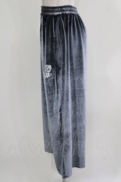 画像2: NieR Clothing / ロゴ刺繍ベロアパンツ  グレー H-26-03-27-036-PU-PA-KB-ZH