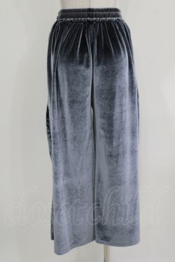 画像3: NieR Clothing / ロゴ刺繍ベロアパンツ  グレー H-26-03-27-036-PU-PA-KB-ZH