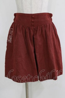 画像1: Rydia / コビニャー刺繍フレアキュロットパンツ  ボルドー H-26-03-27-038-PU-PA-KB-ZH