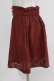 画像2: Rydia / コビニャー刺繍フレアキュロットパンツ  ボルドー H-26-03-27-038-PU-PA-KB-ZH (2)